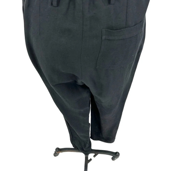 APC A.P.C Jumpsuit Coverall Short Sleeve Tie Belted Linen Blend Black Size XS - Picture 8 of 12